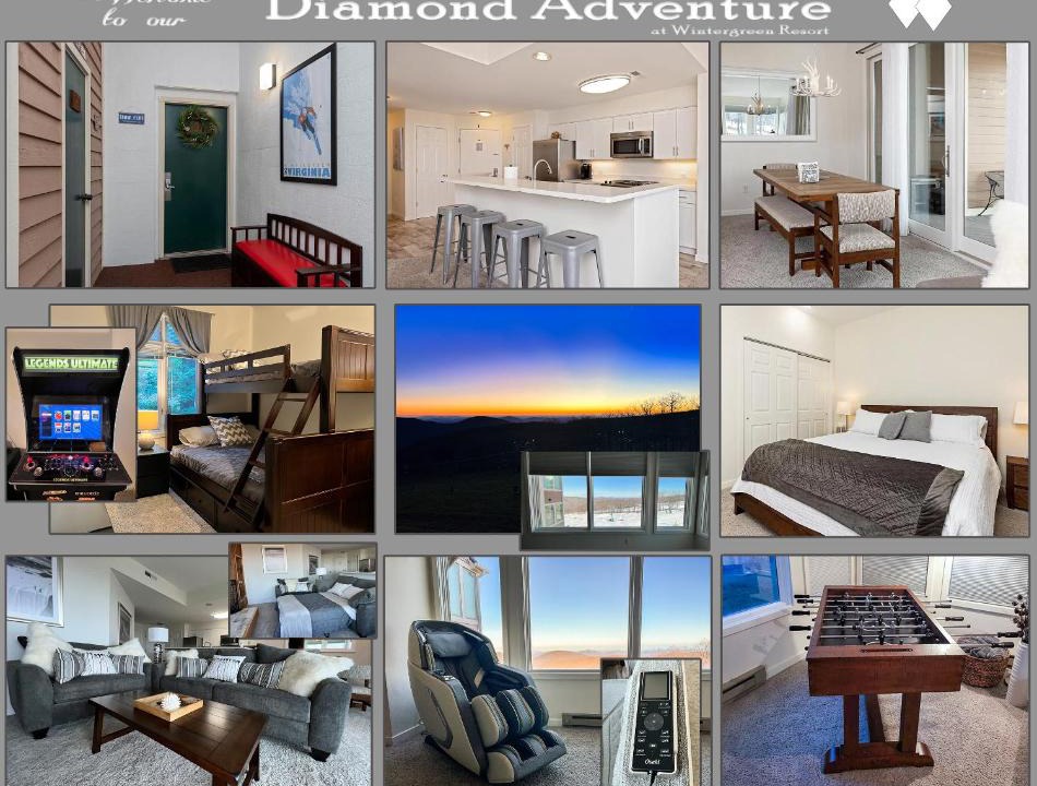 Wintergreen Apartment | Diamond Adventure Slope Side with Foosball and Arcade at Wintergreen Resort