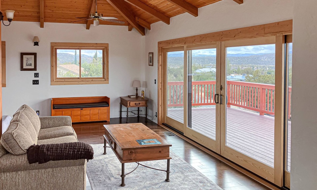 Lake Montezuma House | Handmade cottage with large deck, mountain views, & amazing sunsets