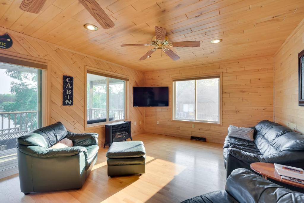 Birchwood House | Lakefront Birchwood House with Deck and Fire Pit!