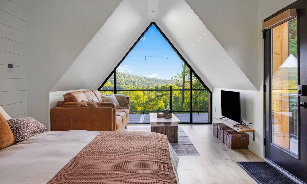 Shippenville Cabin | Moonlight Ridge | A-Frame, Hot Tub, & Fire Pit with Views!