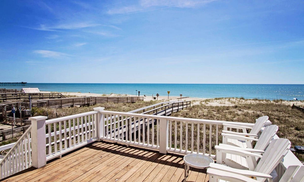 Kure Beach House | Oceanfront Escape | 4 Balconies, Private Beach Path, Walk to Kure Pier, Turtle Nesting Area!
