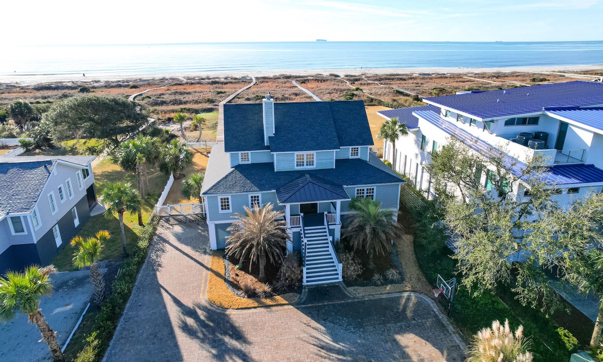 Isle of Palms House | Oceanfront Oasis! Renovated kitchen, Private Boardwalk, Pool, Hot Tub - 3602 Palm