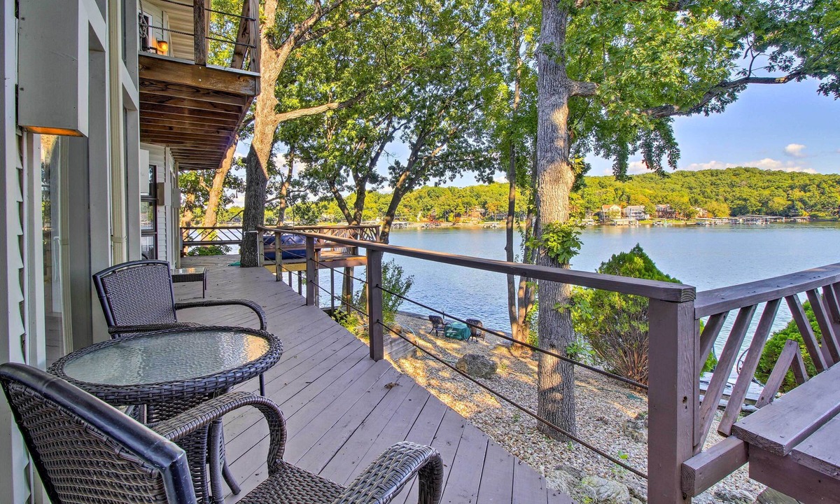 Sunrise Beach House | Private Fire Pit & Dock: Lakefront Missouri Home