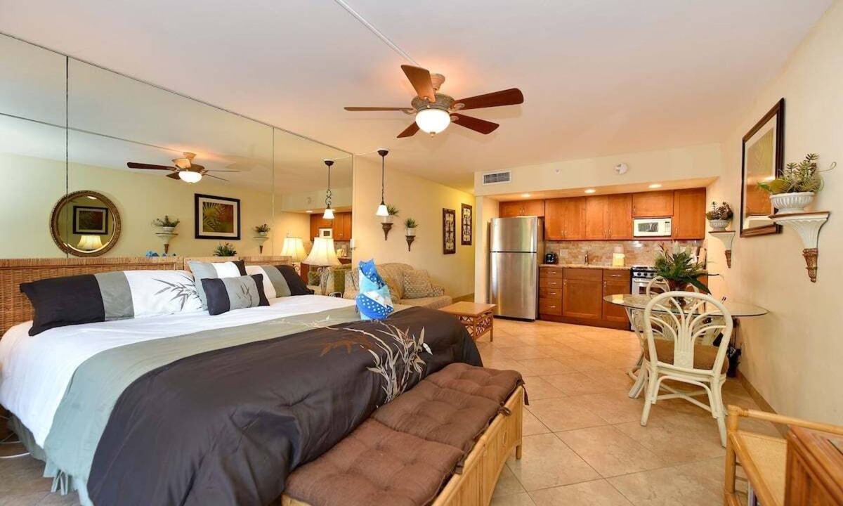 Kahana Condo | RK104 West Maui Studio at BeachFront Resort w Pool