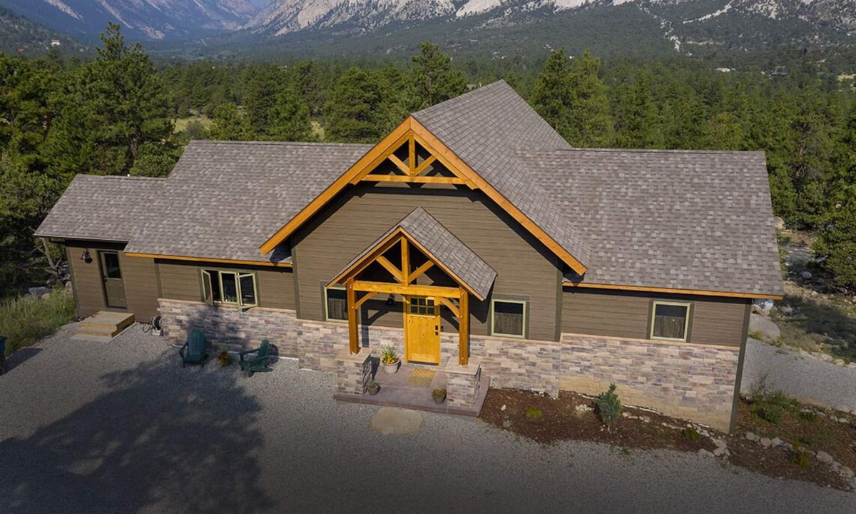 Nathrop House | Timber Frame Home with Spectacular View of Chalk Cliffs and Canyon