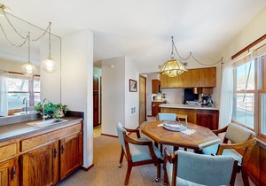 Comfortable condo with mountain views, patio, & easy ski access