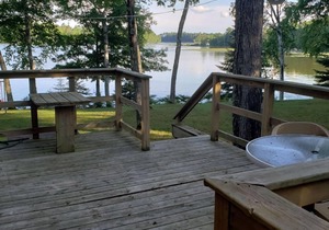 Enchanting lakeside cabin on Little Saint Germain with amazing views and sandy b