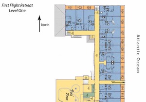 First Flight Retreat 105: Oceanfront, 2 bedroom condo, community pool, fitness c