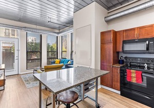 Modern apartment with fitness center