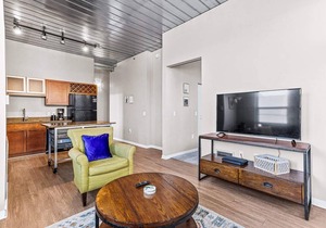 Modern apartment with fitness center