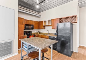 Modern apartment with fitness center