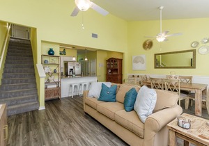 Modern Beachside Townhome with a Playground, Pool, & Kid's Splash Area
