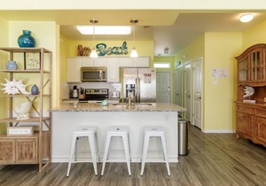 Modern Beachside Townhome with a Playground, Pool, & Kid's Splash Area