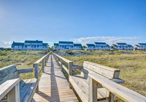 Oceanfront townhouse with updated kitchen Easy access to the beach; vehicles permitted on beach.