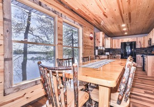 Remodeled lakeside cabin on Little Saint Germain with large deck, private dock,