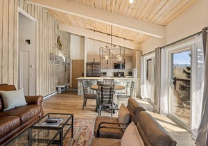 Snowmass Mtn Views! Updated Decor, Balcony w/Stunning Views, Pool/Hot Tub, Gas FP, W/D & Shuttle