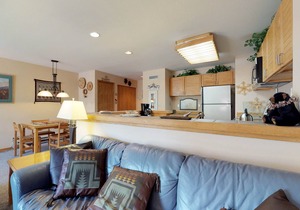 Spacious Ground-Level Condo with Ski Views, Shared Pool and Hot Tub
