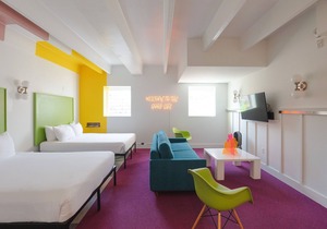 The Gallatin Double Queen Suite has 2 Queen Beds