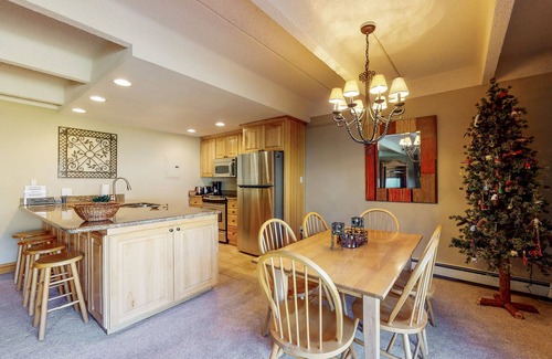 East Village at Copper Condo | Charming mountain condo w/Vail Pass views, gas fireplace, deck, & shared hot tub
