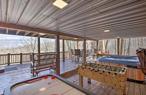 Blue Ridge House | Mountain Top Cabin with Lake View, Games and Hot Tub!