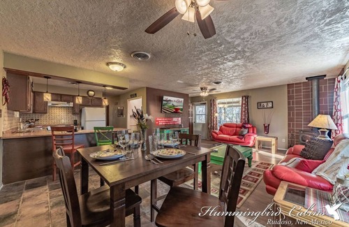Ruidoso House | 'Permit to relax Granted!' at License to Chill with hot tub and detached Game Room.