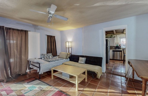 South Capitol House | Private Adobe Haven: Gated Railyard Oasis with Outdoor Charm