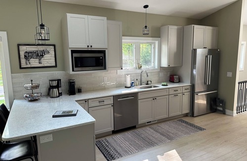 New Buffalo House | Red Oak-5 bedroom with in ground pool, fireplace-walk to restaurants