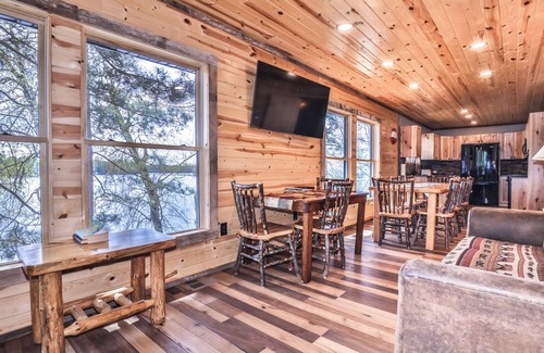 St Germain House | Remodeled lakeside cabin on Little Saint Germain with large deck, private dock,