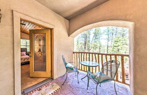 Ruidoso House | Spacious Stucco Home with Multi-Level Patio!