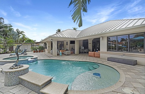 Riverside Park House | 144' New River Dock DT! Sailfish Pool, Hot Tub, Pontoon & Fire Lounge Luxury!