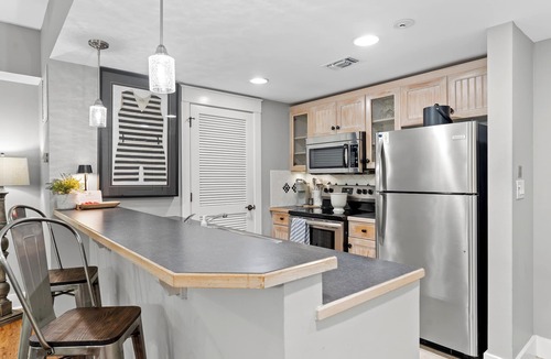 Baytowne Wharf Condo | 1BR Condo at Baytowne! Steps to Wharf, Tropical Pool & Hot Tub, Balcony View.
