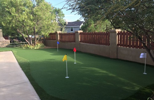 Northeast Heights House | 3 BR 2 BA Guest House with heated pool, hot tub, outdoor kitchen & putting range