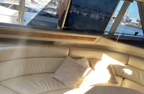 Freeport's Nautical Mile Boat Rental | 45 foot yacht with heat! 2 bedroom apartment inside with 2 TVs and full kitchen.