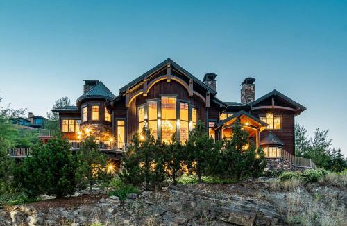 Deer Valley House | 8 Bedroom Deer Valley Masterpiece with endless views. Theater hot tub game room ski-inout