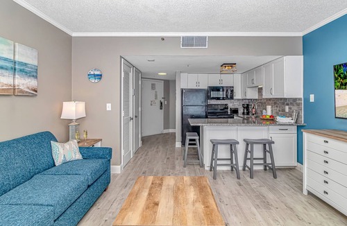 Myrtle Beach Condo | Angled Ocean View Studio with Incredible Views! Palace Resort 1005 - Sleeps 4 guests