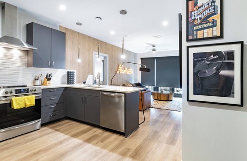 West End House | Astra | Modern Midtown Retreat with Pool, Gym, & Steps to Dining & Broadway