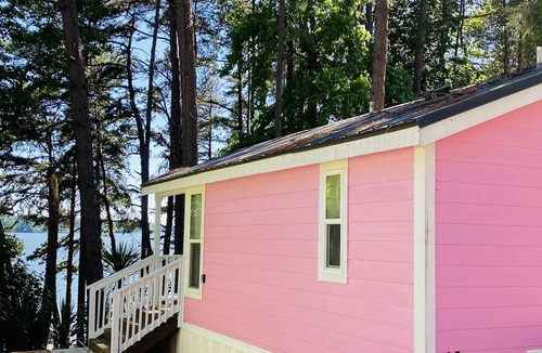 Steele Creek Cabin | Beach-view Studio Cabin with Private Porch #10 at Long Cove Resort by RedAwning