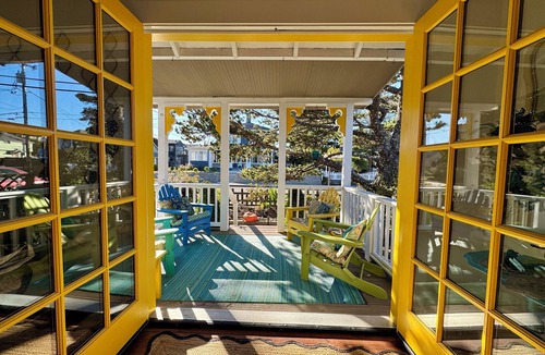 Seaside House | Beachy Chic Seaside Retreat-gas fireplace & firepit, steps to beach, prom & town