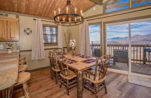 Chalet Village Ski Chalet | BEST VIEWS OF DOWNTOWN LIGHTS ANAKEESTA MT LECONTE TRAM SKY BRIDGE SKI HOT TUB