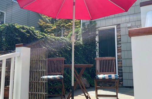 West Mystic Apartment | Charming apartment overlooking private gardens, walk to downtown Mystic