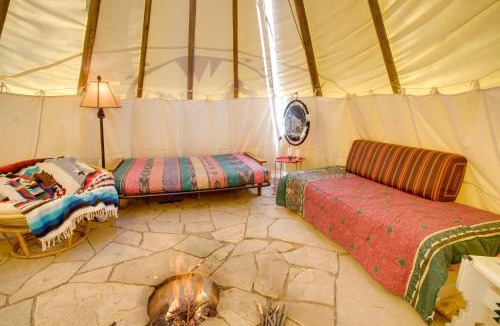 Marble House | Colorful Cabin with Teepee, Fire Pits and Mtn Views!