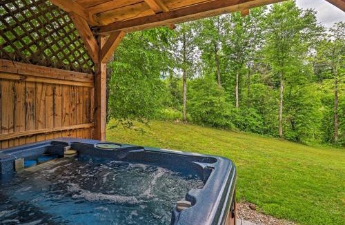 Cosby House | Covered Deck and Fire Pit Smoky Mountain Cabin