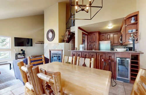 Vail Condo | Cozy condo with fireplace, pool & hot tub - steps to ski shuttle