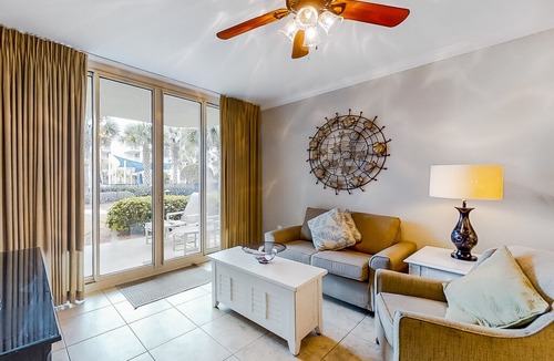 Fort Walton Beach Condo | Cozy Ground-Floor Condo On Okaloosa Island! Waterfall, Lazy River