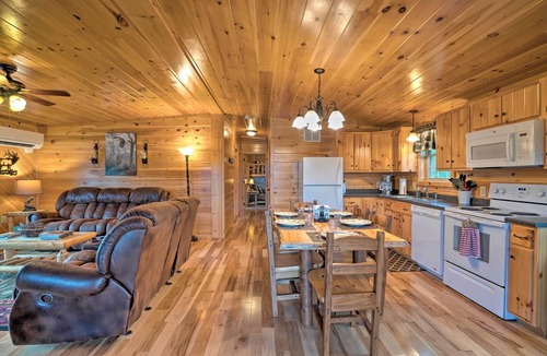 Benezette Cabin | Deck, Hot Tub, Fire Pit: Rustic Cabin in Benezette
