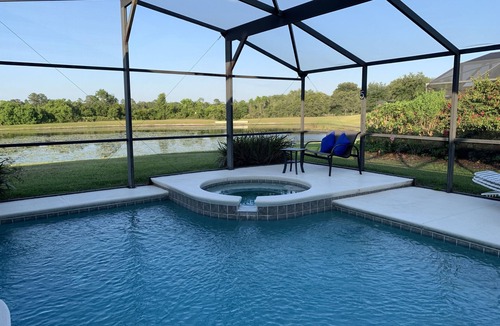 Orange Tree Villa | Fabulous lake view 5 bed Villa south facing pool/spa 15 min from Disney & Wifi