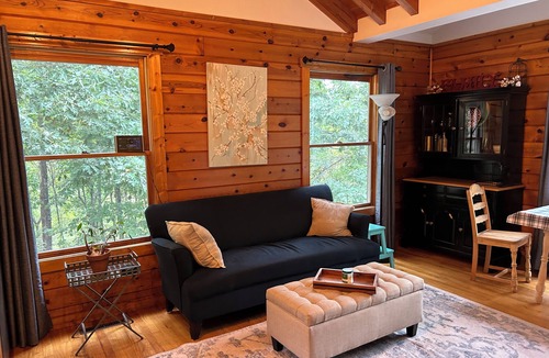 Merrimac Cabin | Four bedroom log cabin, less than 5 miles to Lane Stadium!