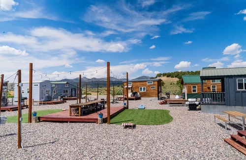 Meeker Cabin | Glamp in style in our 27' yurt. Situated by our Tiny Home area.