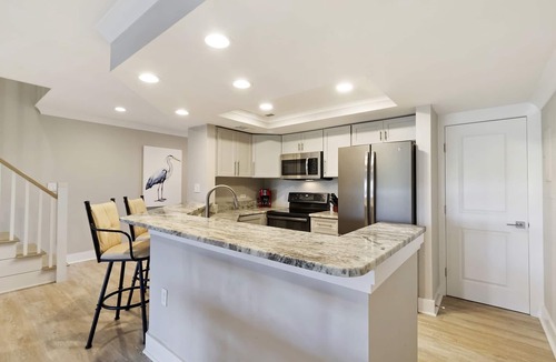 Shelter Cove Condo | Gorgeous Villa with Stunning Marina Views - Pet Friendly - Near Beach!