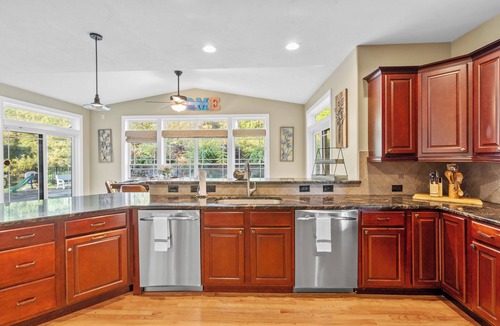 Fayetteville House | Home theater, pool, spa close to SU, Downtown